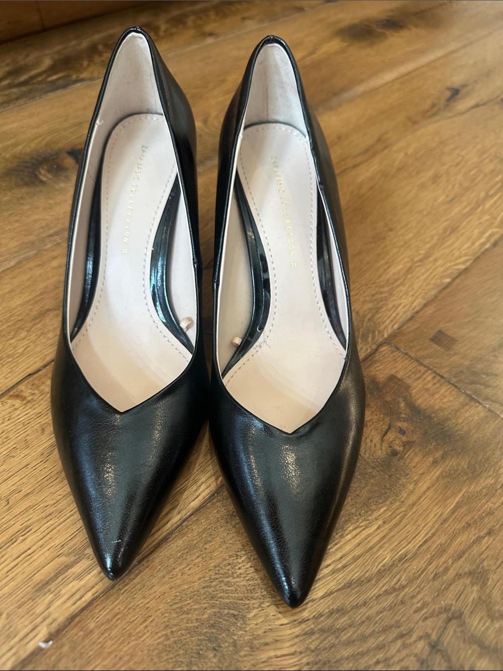 Zara Black Pointed Toe Stiletto Pumps